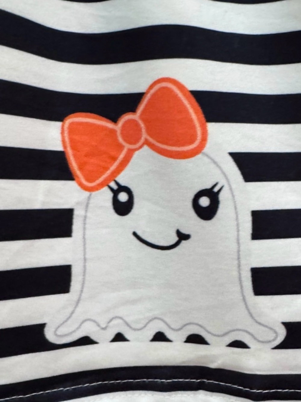 NWT Rylee Faith Designs Black White Stripe Flutter Sleeve Ghost Dress Girls 5/6 - Picture 3 of 6